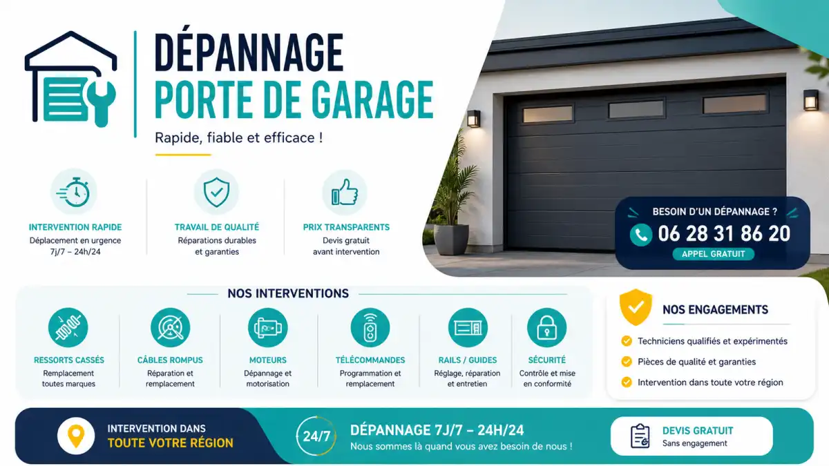 Dépannage ouverture porte garage à Tarascon