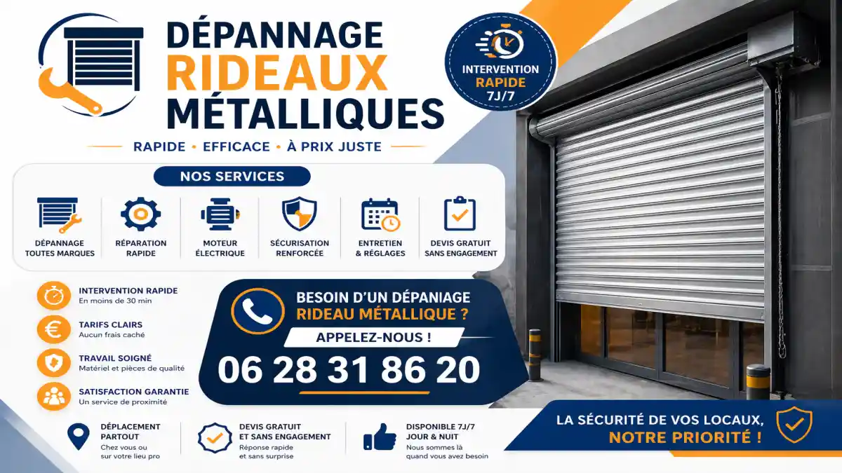 Dépannage rideau métallique à Vernègues