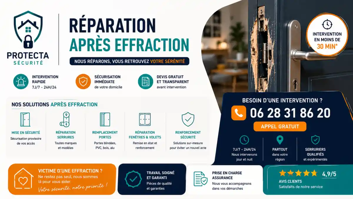 Réparation après effraction à Meyrargues urgent